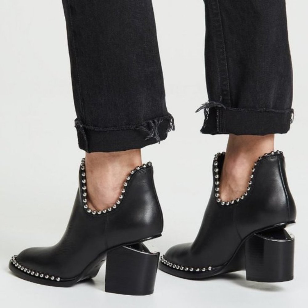 Alexander Wang Kori Studded Booties Leather Black